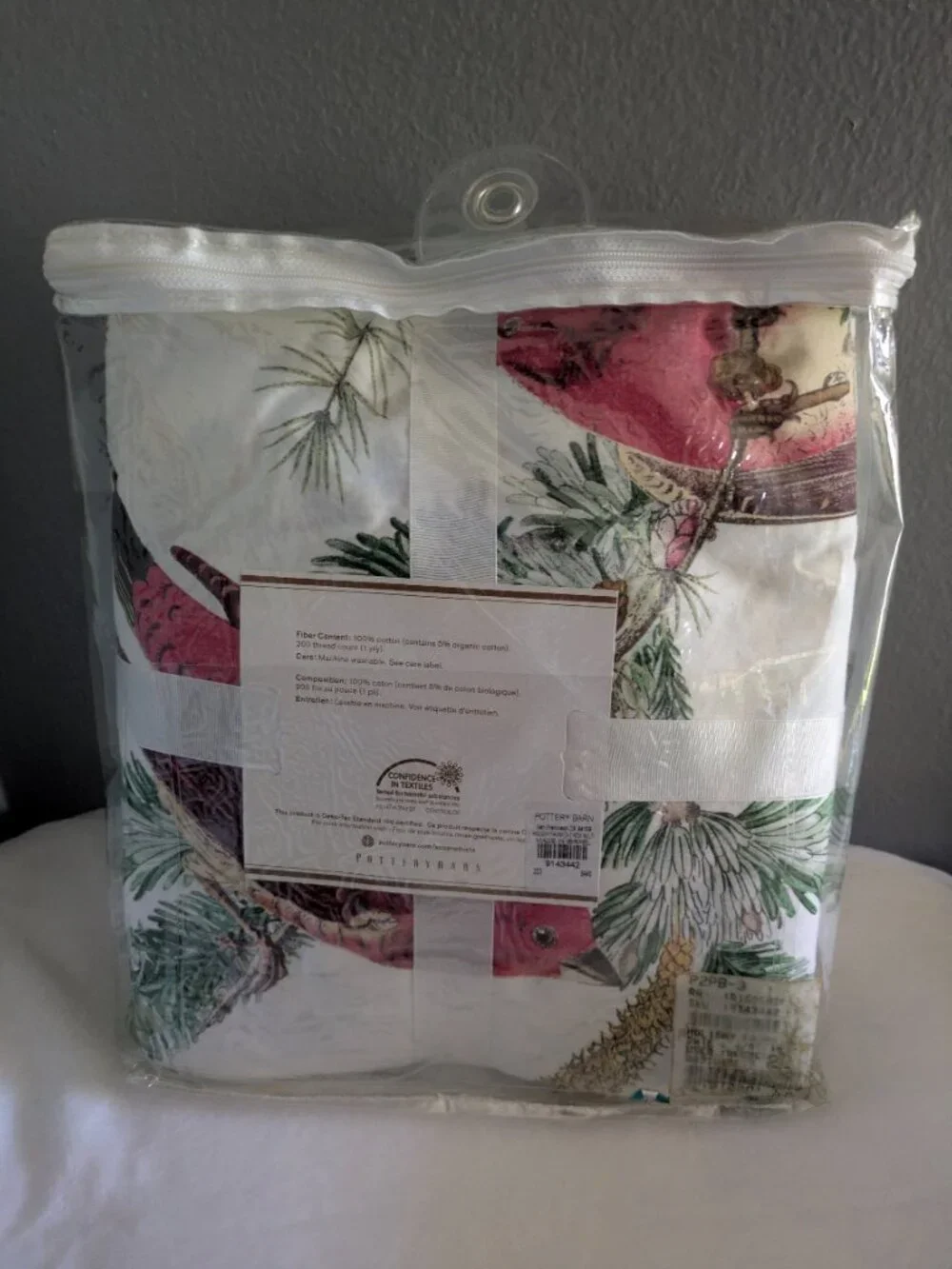 Pottery Barn Cal King Duvet Cover Winter Fauna Birds New in Package